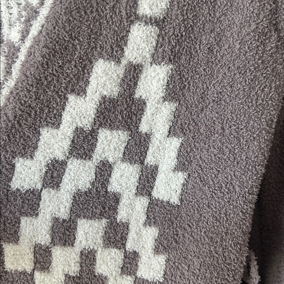 KAISLEY Anthropologie Womens Long Open Gray White Cozy Cardigan Size L - Picture 9 of 10